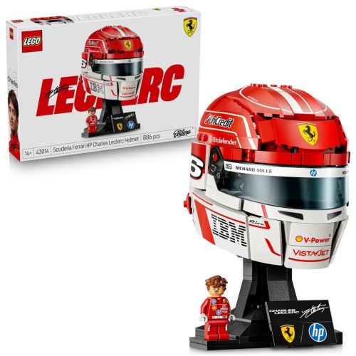 Lego helma Charles Leclerc ze Scuderia Ferrari HP